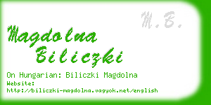 magdolna biliczki business card